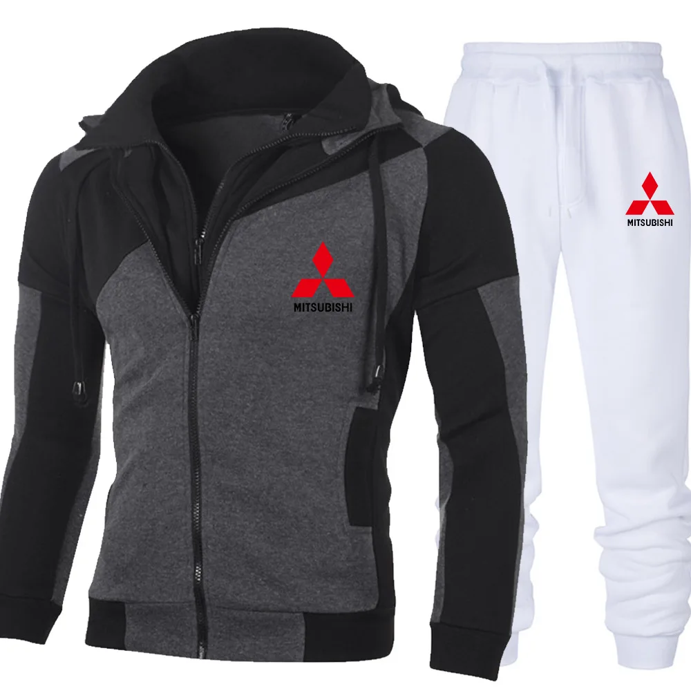Spring and Autumn Men's Mitsubishi Logo Patchwork Jacket + Pants 2 Piece Tracksuit Hooded Casual Fashion Long Sleeve Sportsuit
Spring and Autumn Men's Mitsubishi Logo Patchwork Jacket + Pants 2 Piece Tracksuit Hooded Casual Fashion Long Sleeve Sportsuit