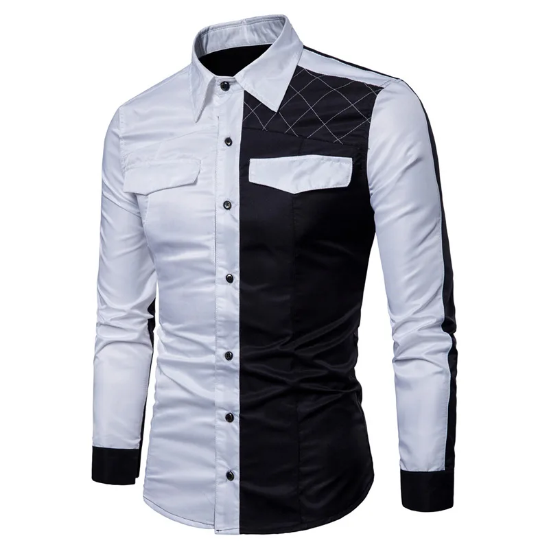 Men's Shirts Casual Patchwork Long Sleeve Cardigan Shirts USA/EU Size Contrast Slim Type Turn Down Collar Tops
Men's Shirts Casual Patchwork Long Sleeve Cardigan Shirts USA/EU Size Contrast Slim Type Turn Down Collar Tops