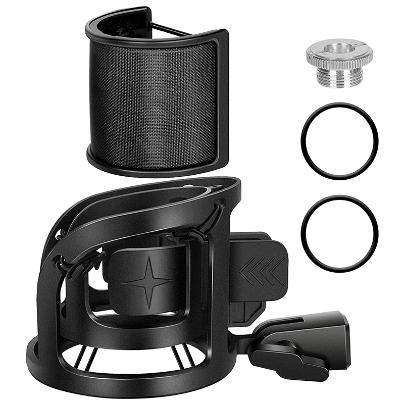 Microphone Shock Mountwith Microphone Filter Windscreen, Adjustable Mic Anti-Vibration Suspension Shock Mount for Mic 
Microphone Shock Mountwith Microphone Filter Windscreen, Adjustable Mic Anti-Vibration Suspension Shock Mount for Mic