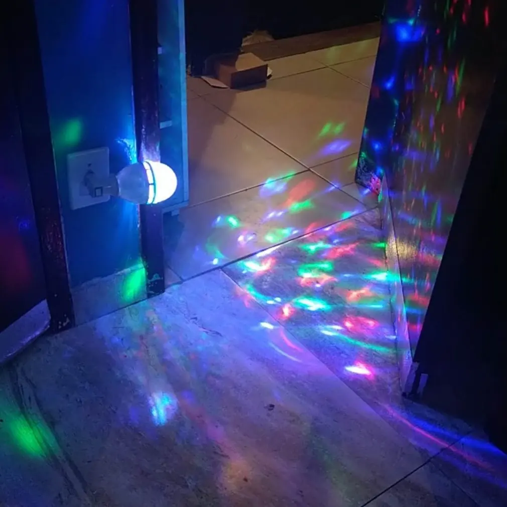 KTV Bar E27 3W RGB Color Durable Revolving Lamp Resistance And Capacitance Energy-saving Smart LED Stage Effect Revolving Light
KTV Bar E27 3W RGB Color Durable Revolving Lamp Resistance And Capacitance Energy-saving Smart LED Stage Effect Revolving Light