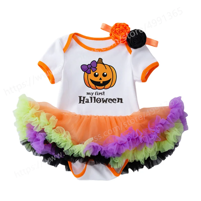 Baby Girls 1st Halloween Outfits Short Sleeve Romper +Tulle Tutu Dress+Headband Skirt Set Baby Halloween Cosplay Dress
Baby Girls 1st Halloween Outfits Short Sleeve Romper +Tulle Tutu Dress+Headband Skirt Set Baby Halloween Cosplay Dress