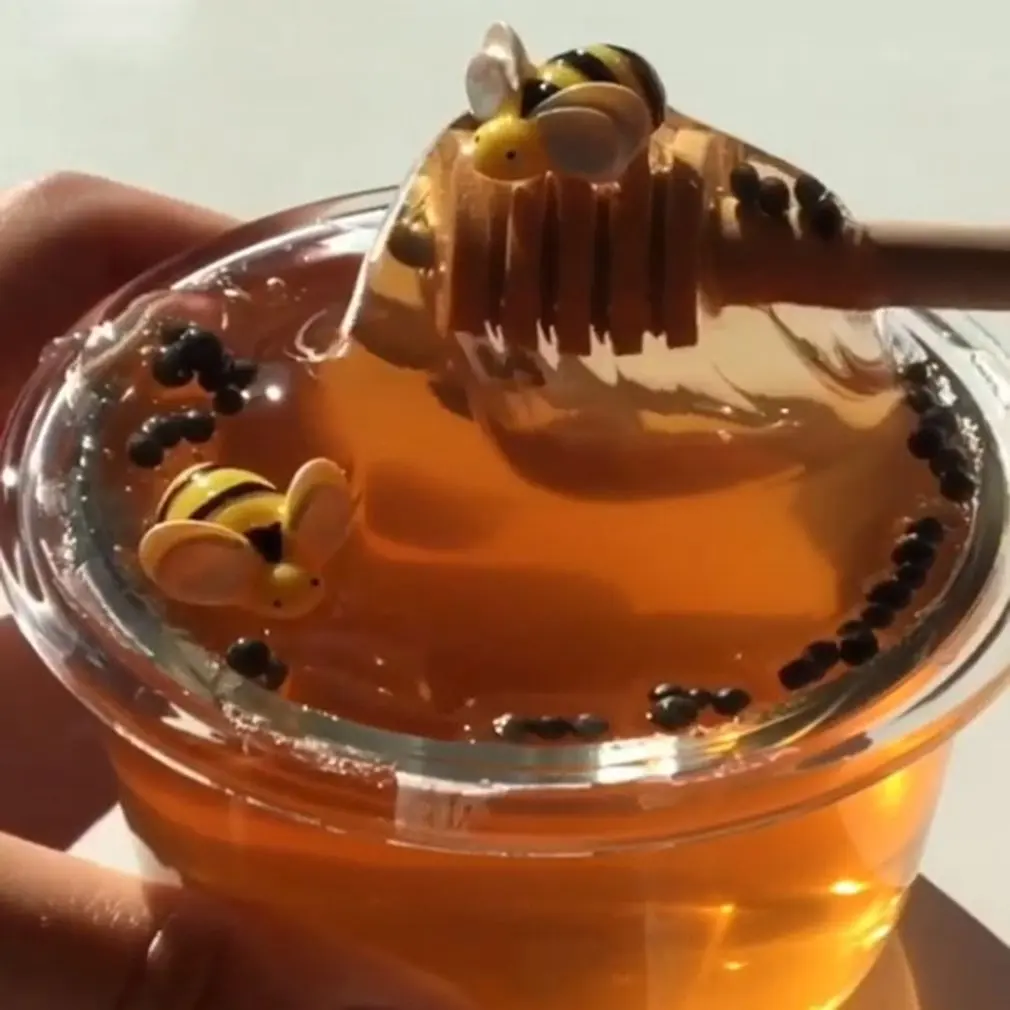Фото Лидер продаж игрушки для слайма с кристаллами прозрачная медовая слизь пчела