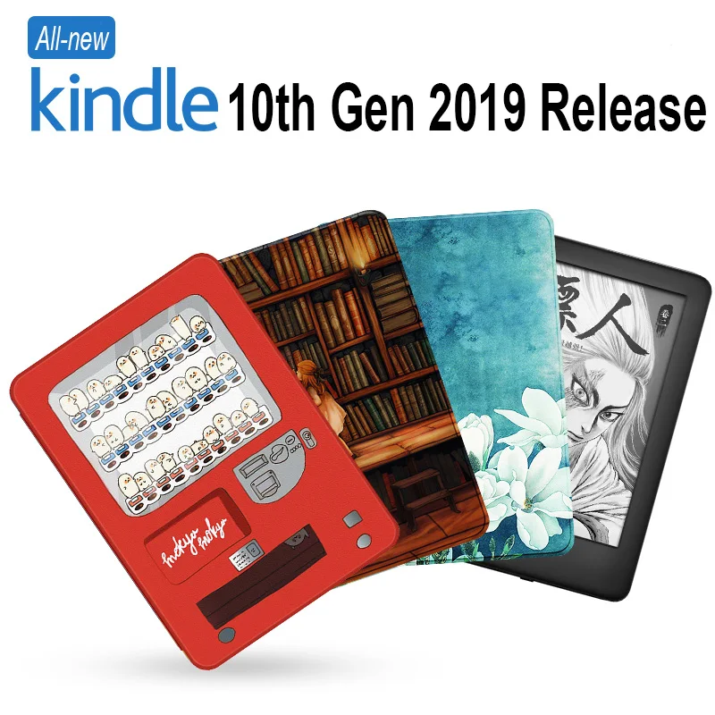 Чехол для Amazon полностью Новый Kindle (выпуск 2019 года) легкий из искусственной кожи 10
