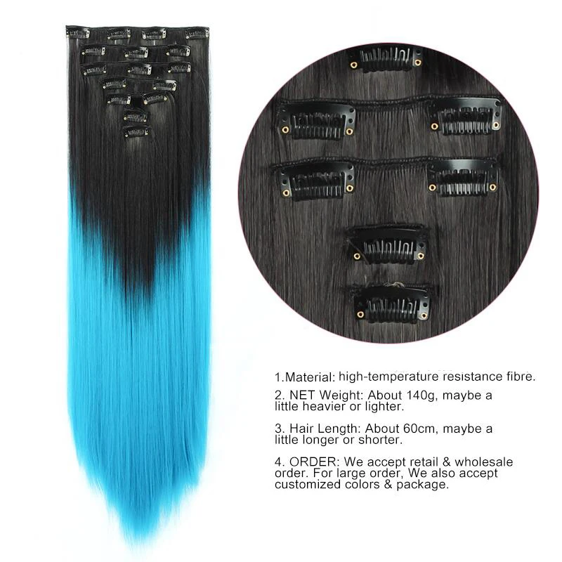 22inch 7pcs/set Clip in Hair Extensions Straight Natural Hair Clip ins Synthetic Clip in hair extension for women Eunice hair
22inch 7pcs/set Clip in Hair Extensions Straight Natural Hair Clip ins Synthetic Clip in hair extension for women Eunice hair