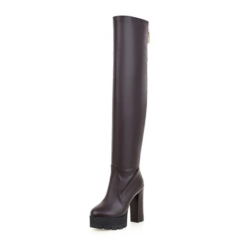 high autumn and winter new Women's shoes heel over knee women's boots high quality Pu fashion thick heel waterproof platform
high autumn and winter new Women's shoes heel over knee women's boots high quality Pu fashion thick heel waterproof platform