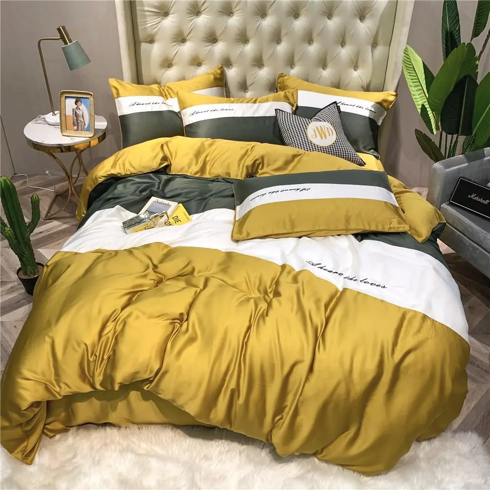 30 80S encrypted Austrian Tencel silk bedding set thickening high density duvet cover bedding sets High quality flat bed sheet
30 80S encrypted Austrian Tencel silk bedding set thickening high density duvet cover bedding sets High quality flat bed sheet