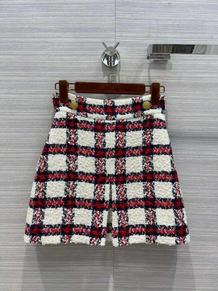 Fashion Sweet Tweed Skirts for Women Summer 2021 New Luxury Brand High Waist A-line Contrast Skirts Blended Knitted Skirts Lady
Fashion Sweet Tweed Skirts for Women Summer 2021 New Luxury Brand High Waist A-line Contrast Skirts Blended Knitted Skirts Lady