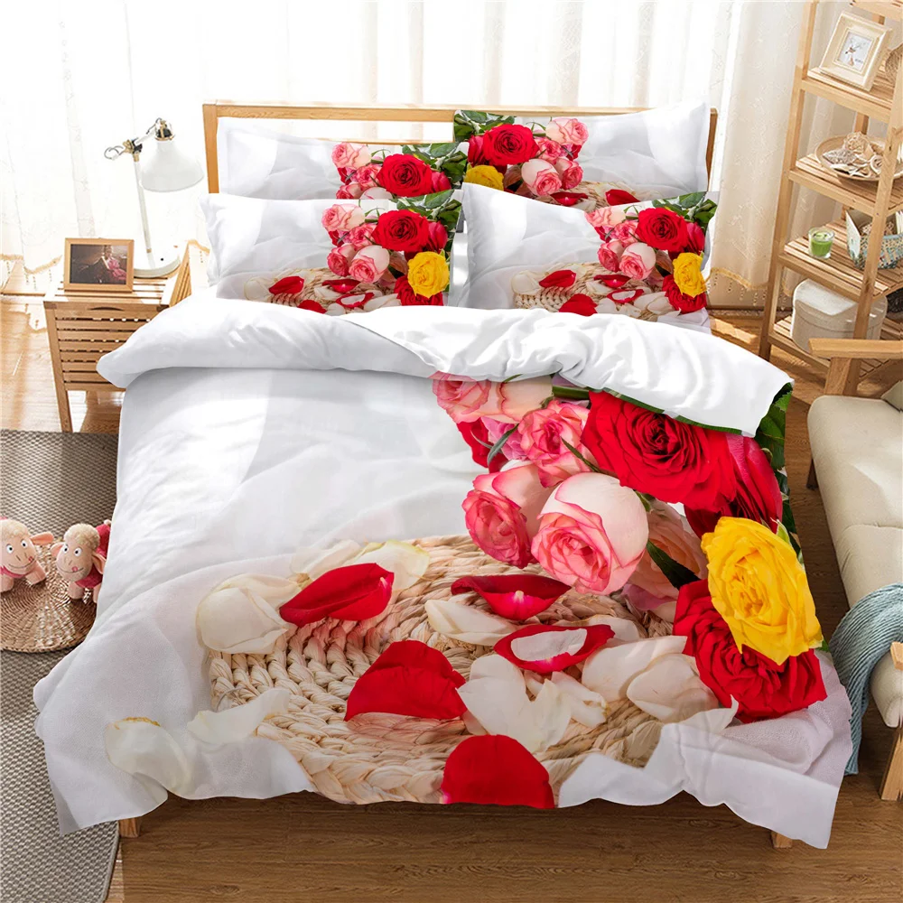 Flower Bedding Set Duvet Cover Set 3d Bedding Digital Printing Bed Linen Queen Size Bedding Set Fashion Design
Flower Bedding Set Duvet Cover Set 3d Bedding Digital Printing Bed Linen Queen Size Bedding Set Fashion Design
