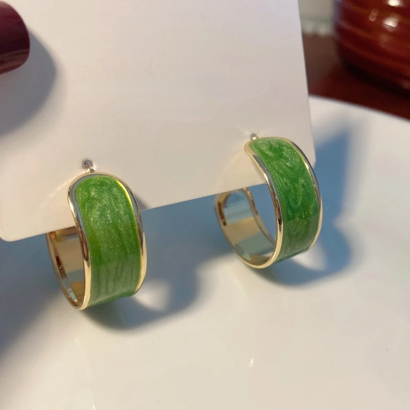 S925 needle Modern Jewelry Enamel Earrings Popular Design Vintage Temperament Green Drop Earrings For Women Party Gifts
S925 needle Modern Jewelry Enamel Earrings Popular Design Vintage Temperament Green Drop Earrings For Women Party Gifts