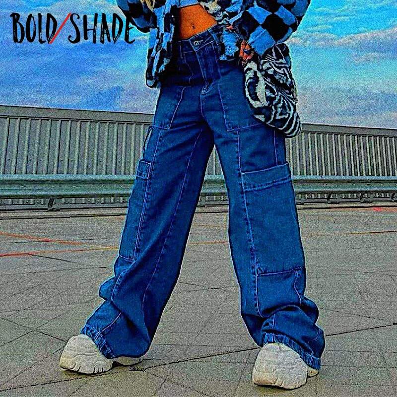Bold Shade Grunge Solid Streetwear Denim Jeans High Waist Loose Boy Friend Style Baggy Jeans y2k Women Indie Fashion Pants 2021
Bold Shade Grunge Solid Streetwear Denim Jeans High Waist Loose Boy Friend Style Baggy Jeans y2k Women Indie Fashion Pants 2021