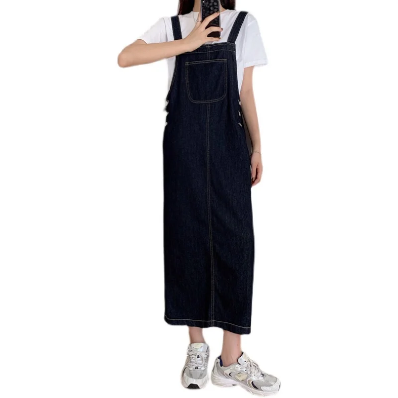 2021 Spring New Suspender Dress Women's Korean-Style Loose Slimming Blue Denim Suspender Dress Mid-Length Skirt Fashion
2021 Spring New Suspender Dress Women's Korean-Style Loose Slimming Blue Denim Suspender Dress Mid-Length Skirt Fashion