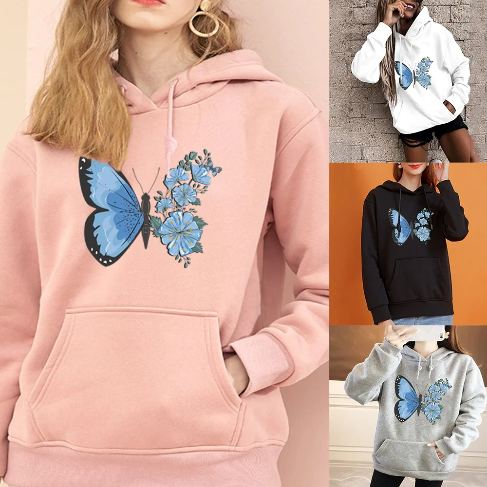 Harajuku Hoodie Women's Fashion Sports Pullover Fall Long Sleeve Base Pullover Girls Casual Sports Hoodie Butterfly Print Tops
Harajuku Hoodie Women's Fashion Sports Pullover Fall Long Sleeve Base Pullover Girls Casual Sports Hoodie Butterfly Print Tops