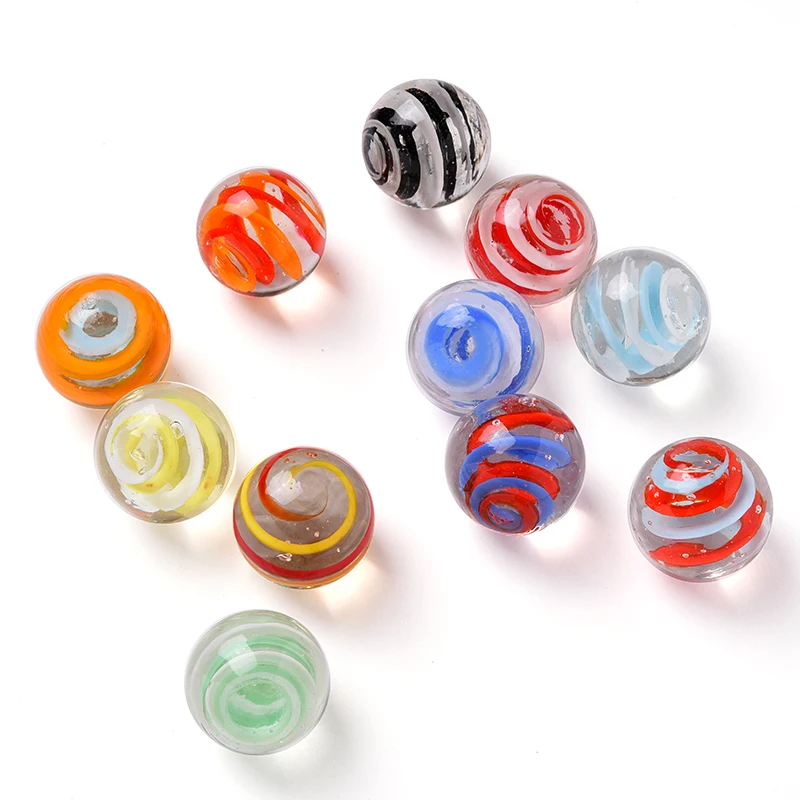 

11PCS/Set 20MM Glass Ball Cream Console Game Pinball Small Marbles Pat Toys Parent- Child Beads Bouncing Ball