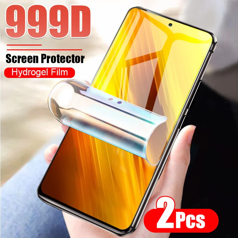 Гидрогелевая мягкая пленка 2 шт. для Xiaomi Redmi Note 9 Pro Max 9s 9A K30 8T 8 8A Poco F2 полное покрытие