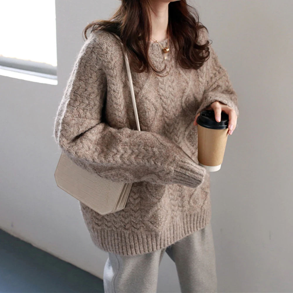 Sweater Women 2021 New Autumn Winter Knitting Thicken Round Neck Long Sleeve Solid Color Casual Japanese Style Simplicity
Sweater Women 2021 New Autumn Winter Knitting Thicken Round Neck Long Sleeve Solid Color Casual Japanese Style Simplicity