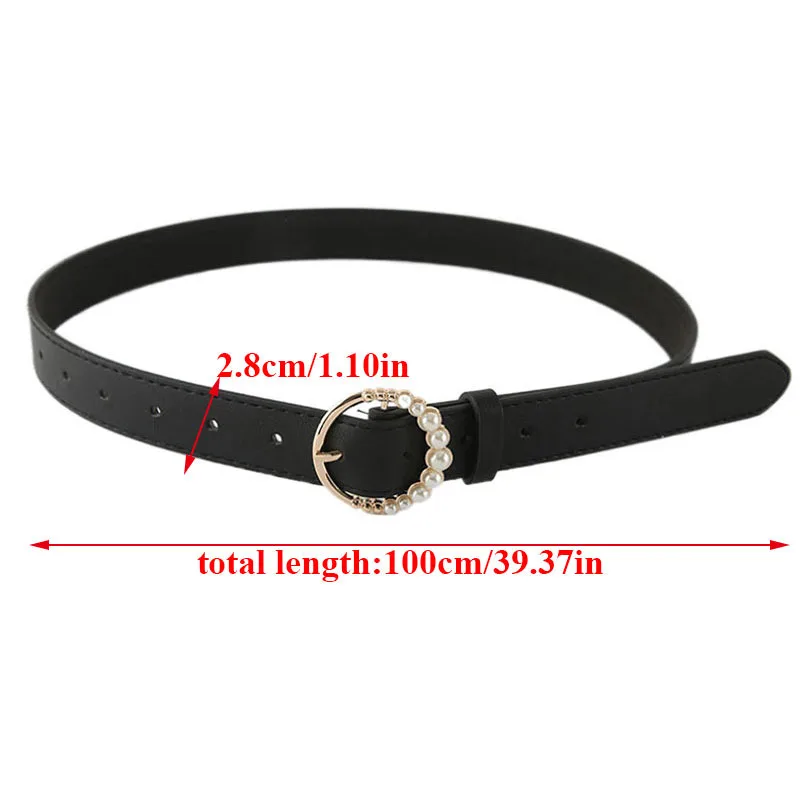 New Round Pearl Pin Buckle Belt Women All-match Belt Imitation Leather Comfortable Belt Korean Version Decorative Waistband
New Round Pearl Pin Buckle Belt Women All-match Belt Imitation Leather Comfortable Belt Korean Version Decorative Waistband
