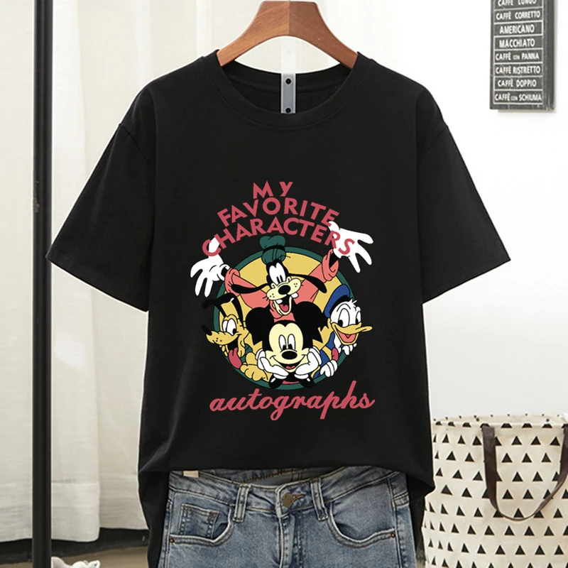 Disney Comics Graphic T Shirts Ladies Summer Short Sleeve Tees Casual White Top Mickey Mouse Tshirt Korean Fashion 2022 New Y2K
Disney Comics Graphic T Shirts Ladies Summer Short Sleeve Tees Casual White Top Mickey Mouse Tshirt Korean Fashion 2022 New Y2K