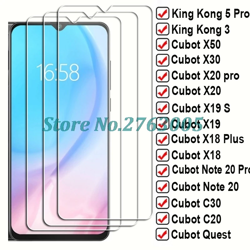 Защитная пленка для экрана Cubot J5 J7 Note 20 R15 R19 P20 P30 P40 C15 C20 C30 King Kong 5 Pro X30 X19 S 3 шт. |
