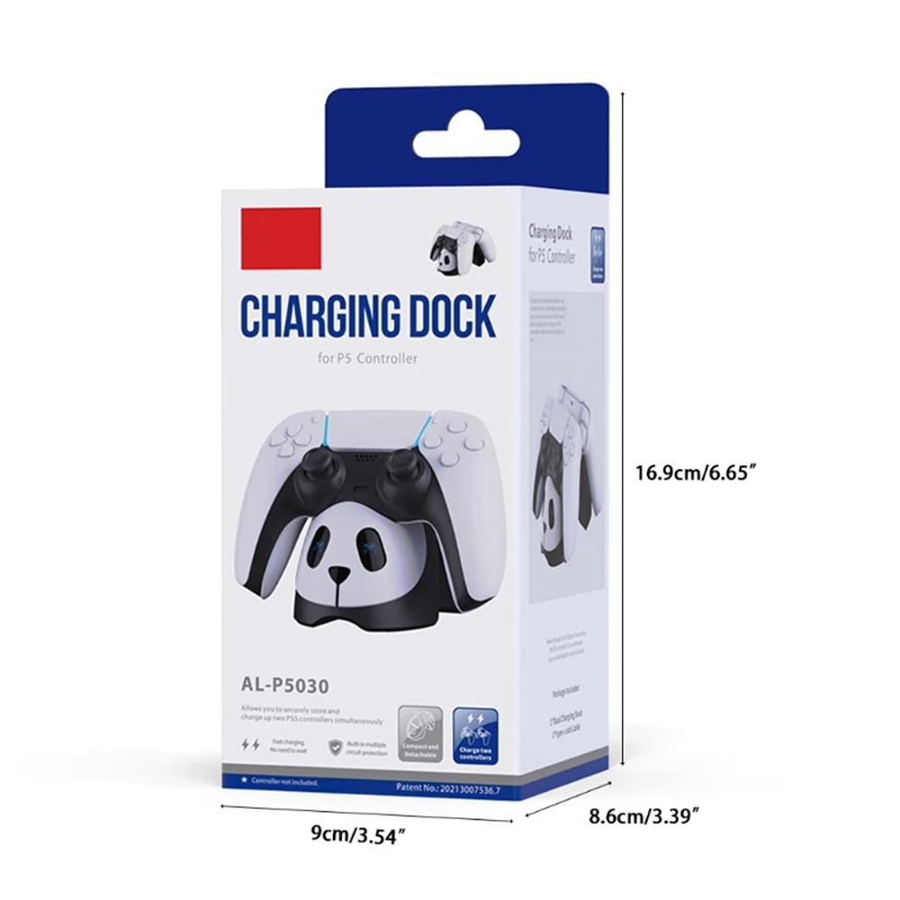 Dual Charger Dock for PS5 Playstation 5 Lovely Panda Controller Fast Charger Stand Gamepad Joystick Charging Station Holder
Dual Charger Dock for PS5 Playstation 5 Lovely Panda Controller Fast Charger Stand Gamepad Joystick Charging Station Holder