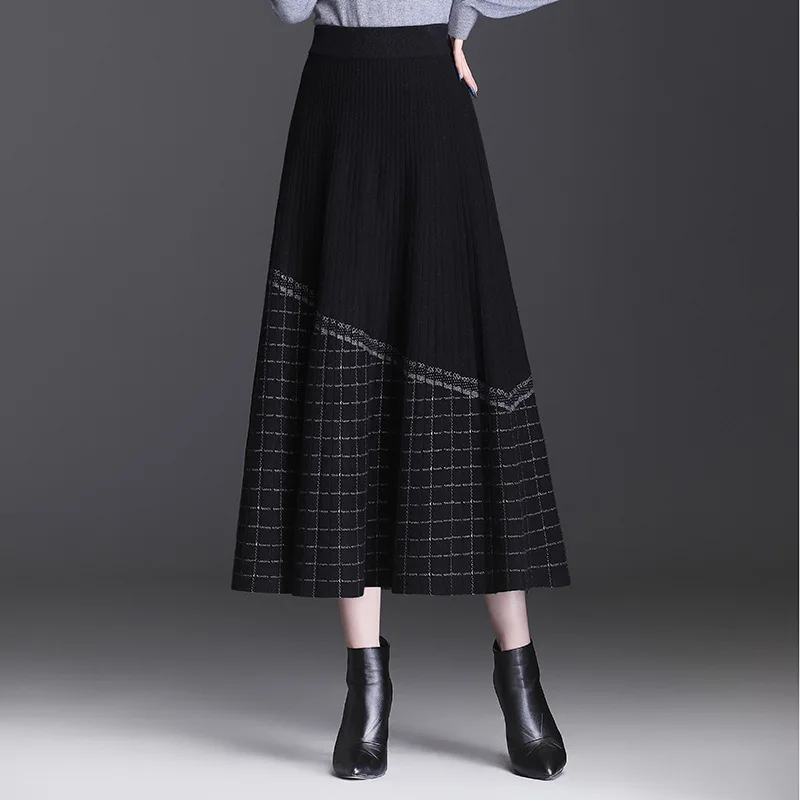 2020 Autumn & Winter New Woolen Long Skirt Korean High Waist Slimming Stitching Simple Plaid Knitted A-line Skirt Free Shipping
2020 Autumn & Winter New Woolen Long Skirt Korean High Waist Slimming Stitching Simple Plaid Knitted A-line Skirt Free Shipping