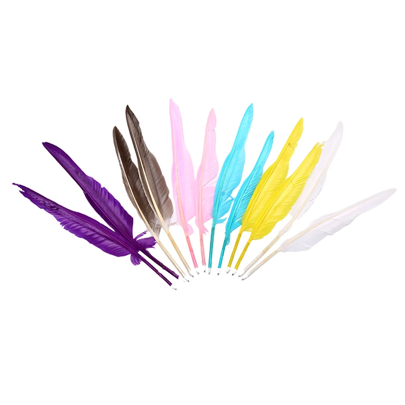 6Pcs High Quality Retro Style Natural Feather Pen Stainless Steel Fountain Pen School Office Name Ink Pens Gift Stationery
6Pcs High Quality Retro Style Natural Feather Pen Stainless Steel Fountain Pen School Office Name Ink Pens Gift Stationery