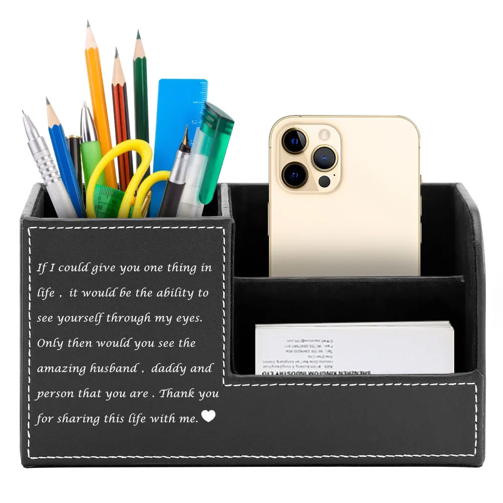 Multifunction Storage-Box Love Letter To Him Simple-Style Pen Holders Phone Remote Control Container Durable Leather Card-Stand
Multifunction Storage-Box Love Letter To Him Simple-Style Pen Holders Phone Remote Control Container Durable Leather Card-Stand