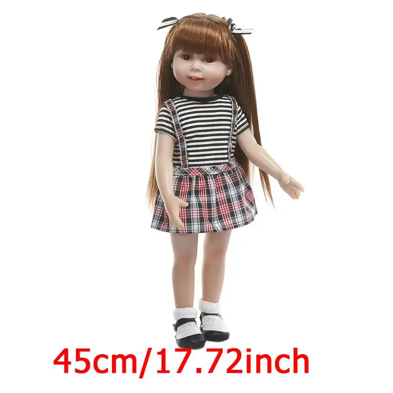 45cm Reborn Doll Realistic Full Silicone Vinyl Newborn Baby Toy Girl Princess Clothes Pacifier Lifelike Handmade Birthday Gifts
45cm Reborn Doll Realistic Full Silicone Vinyl Newborn Baby Toy Girl Princess Clothes Pacifier Lifelike Handmade Birthday Gifts
