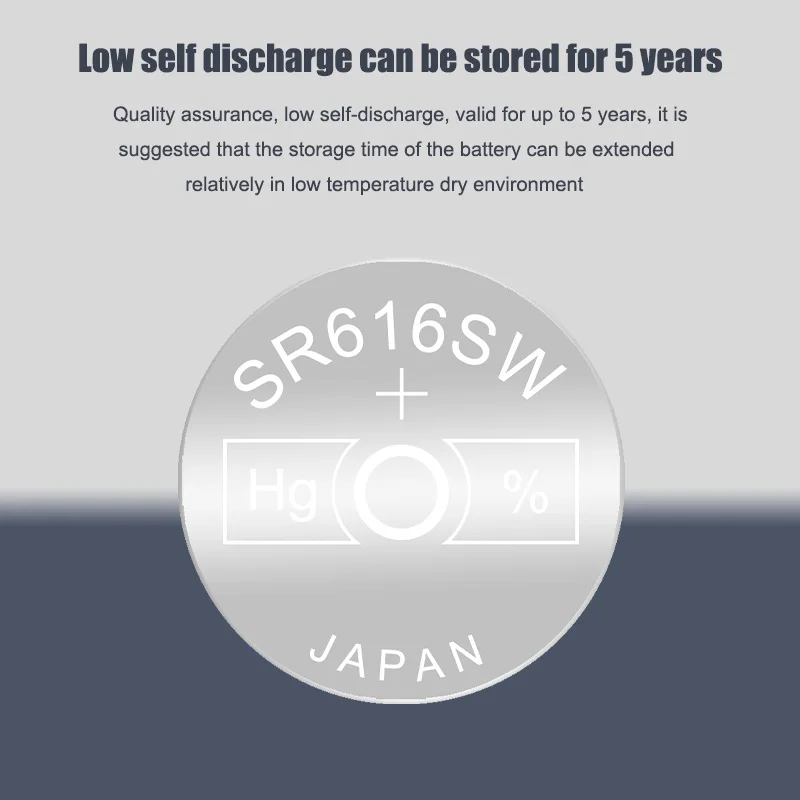 321 100% Оригинальная батарея из оксида серебра для часов долговечная SR616SW V321 GP321