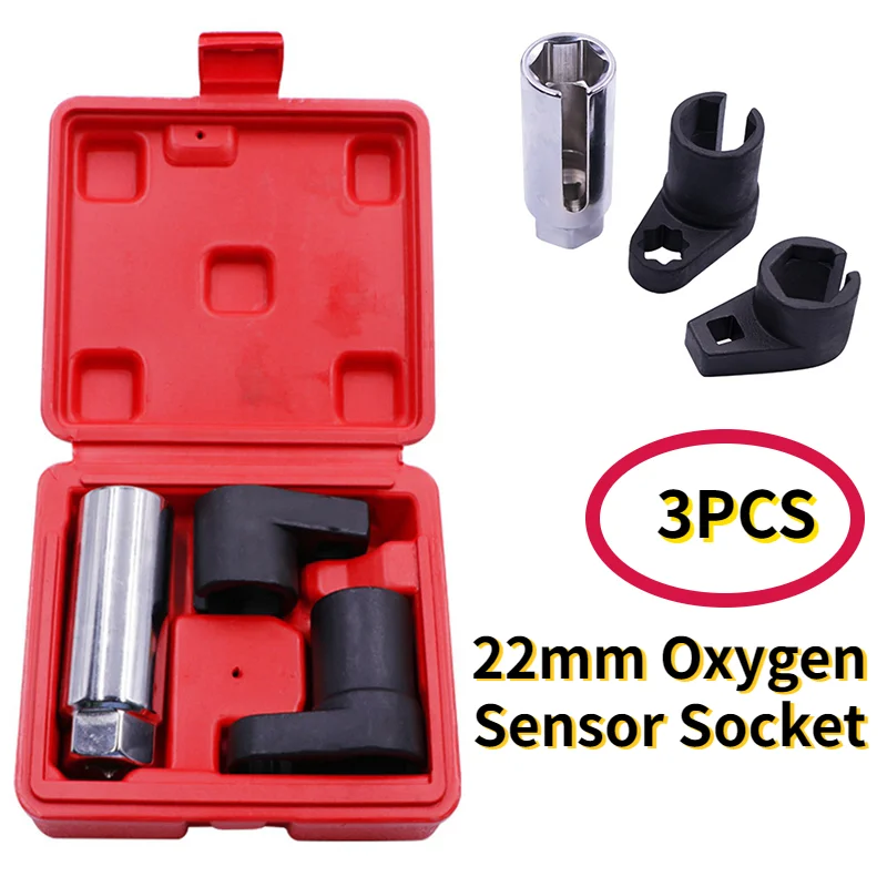 3PCS 7/8" 22MM Universal Auto Car O2 Oxygen Lambda Sensor Socket 6 Point Wrench Tool Remover Installer Set Box Car Tools
3PCS 7/8" 22MM Universal Auto Car O2 Oxygen Lambda Sensor Socket 6 Point Wrench Tool Remover Installer Set Box Car Tools