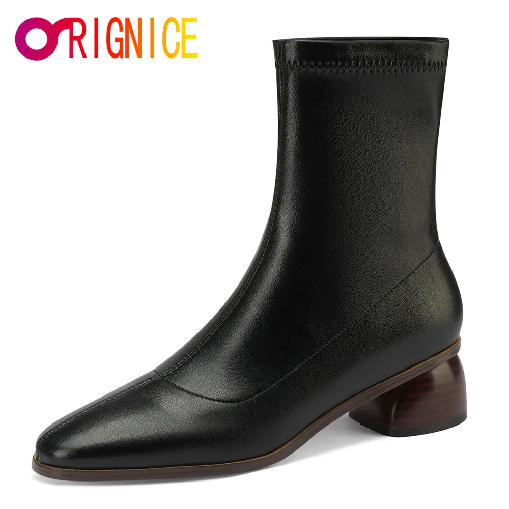 Orignice 2021 New Autumn Winter Women Ankle Boots Fashion Designer Low Heel Ladies Black Beige Round Toe Trend Party Shoes
Orignice 2021 New Autumn Winter Women Ankle Boots Fashion Designer Low Heel Ladies Black Beige Round Toe Trend Party Shoes