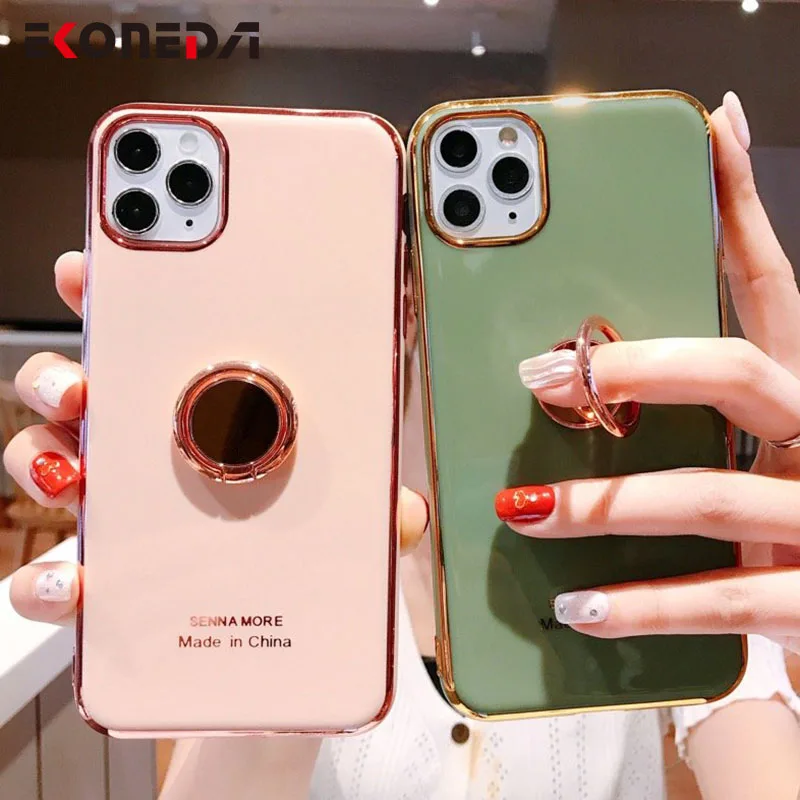 EKONEDA Car Phone Holder Case For iPhone 12 Mini 11 Pro XS Max X XR 6 6S 7 8 Plus SE 2020 Case Plated TPU Finger Ring Cover
EKONEDA Car Phone Holder Case For iPhone 12 Mini 11 Pro XS Max X XR 6 6S 7 8 Plus SE 2020 Case Plated TPU Finger Ring Cover