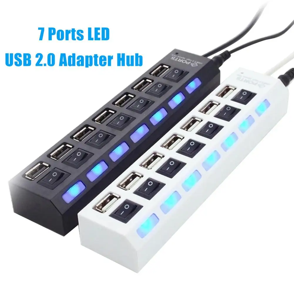 USB 2.0 HUB Multi USB Splitter 7 Ports Expander Multiple Power Adapter USB3.0 Hub with Switch For PC Computer Accessories
USB 2.0 HUB Multi USB Splitter 7 Ports Expander Multiple Power Adapter USB3.0 Hub with Switch For PC Computer Accessories