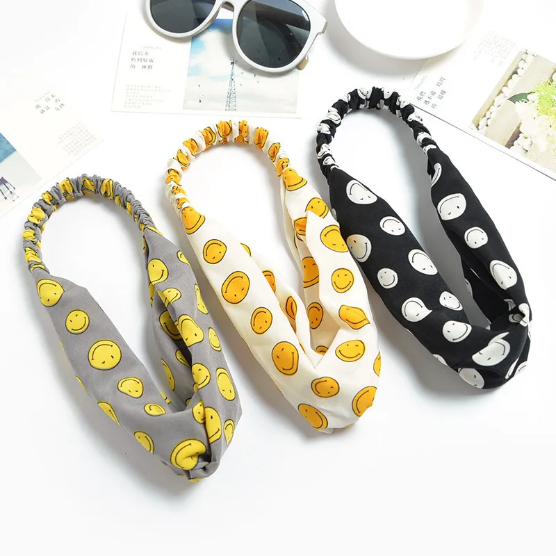 Women's Printing Cartoon Smiley Hair Bands Girls Make Up Bundle hair Headbands Chiffon Hair Accessories FD087
Women's Printing Cartoon Smiley Hair Bands Girls Make Up Bundle hair Headbands Chiffon Hair Accessories FD087