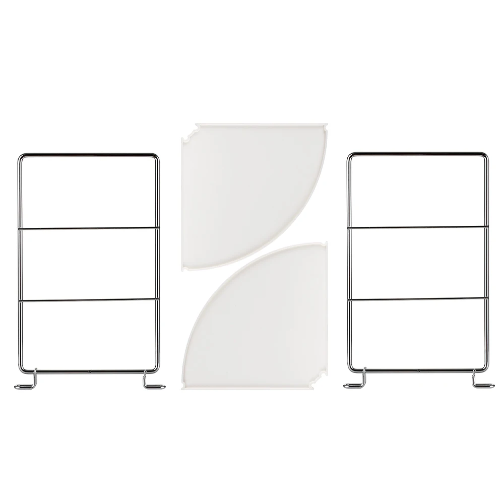 2-Tier Corner Freestanding Stackable Organizer Shelf Wire Shelving Stackable Organizer for Kitchen Bathroom Countertop or Cabine
2-Tier Corner Freestanding Stackable Organizer Shelf Wire Shelving Stackable Organizer for Kitchen Bathroom Countertop or Cabine