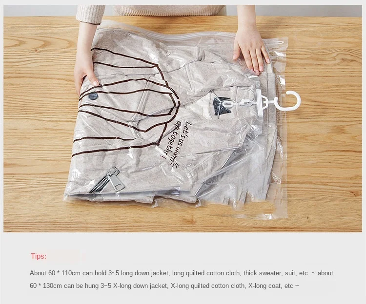 Hanging Compression Bag Down Jacket Pumping Vacuum Compression Bag Clothes Down Jacket Finishing Storage Bag With Hand Pump
Hanging Compression Bag Down Jacket Pumping Vacuum Compression Bag Clothes Down Jacket Finishing Storage Bag With Hand Pump