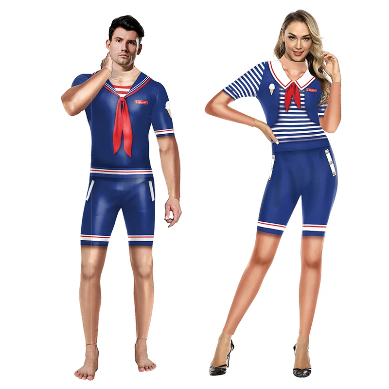 School Uniform Cosplay Costume Jumpsuit Stranger Things Couple Bodysuit Festival Bodysuit Party Outfit Dating for Taking Photo
School Uniform Cosplay Costume Jumpsuit Stranger Things Couple Bodysuit Festival Bodysuit Party Outfit Dating for Taking Photo