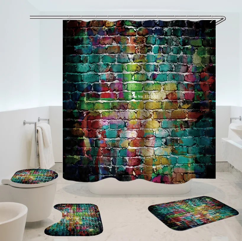 Modern Retro Brick Wall Geometry Shower Curtain 3D Waterproof Shower Curtain Non-slip Bath Mat Toilet Mat Home Decor Set
Modern Retro Brick Wall Geometry Shower Curtain 3D Waterproof Shower Curtain Non-slip Bath Mat Toilet Mat Home Decor Set