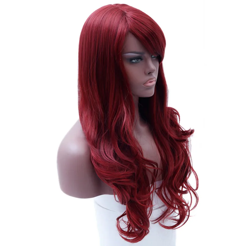 Cosplay For Women Wig Long Wave Deep Red Synthetic Hair Wigs with Bangs for Black White Woman Heat Resistant Wig
Cosplay For Women Wig Long Wave Deep Red Synthetic Hair Wigs with Bangs for Black White Woman Heat Resistant Wig