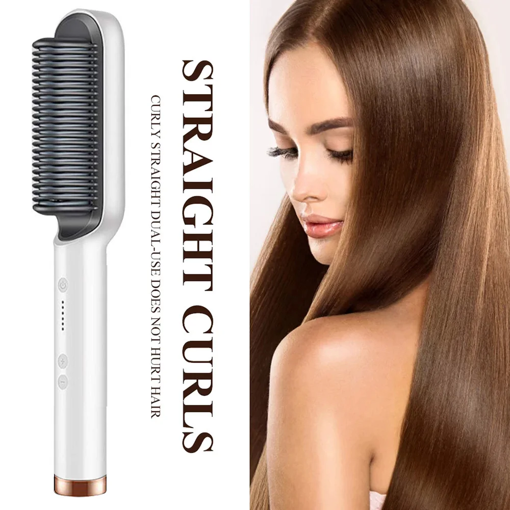Hair Straightener Brush Enhanced Ionic Straightening Brush Heated Comb Straightening Combs Anti-Scald Hot Comb Hair Iron Styler
Hair Straightener Brush Enhanced Ionic Straightening Brush Heated Comb Straightening Combs Anti-Scald Hot Comb Hair Iron Styler