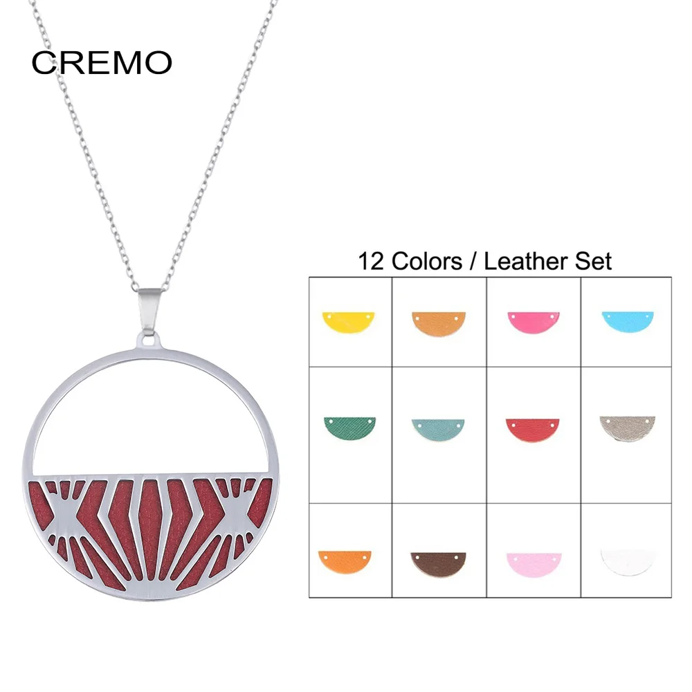 Cremo Interchangeable Leather Chain Big Necklaces & Pendants Stainless Steel Jewelry Charm Necklace For Women
Cremo Interchangeable Leather Chain Big Necklaces & Pendants Stainless Steel Jewelry Charm Necklace For Women