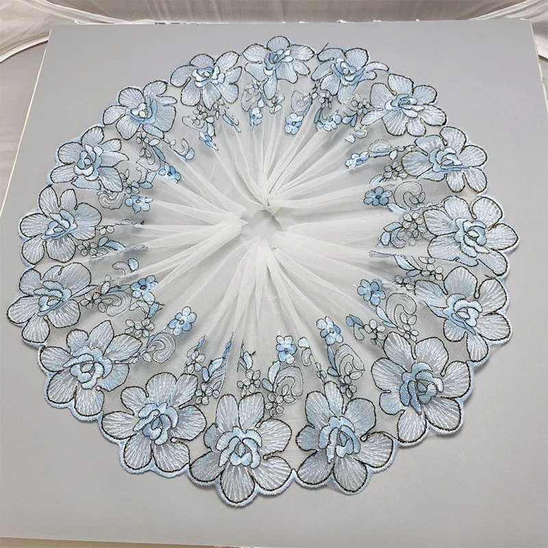 2Y 20CM Wide Blue Flower Lace Fabric Flower Venise Mesh Lace Trim Applique Sewing Craft For Bride Wedding Dresses
2Y 20CM Wide Blue Flower Lace Fabric Flower Venise Mesh Lace Trim Applique Sewing Craft For Bride Wedding Dresses
