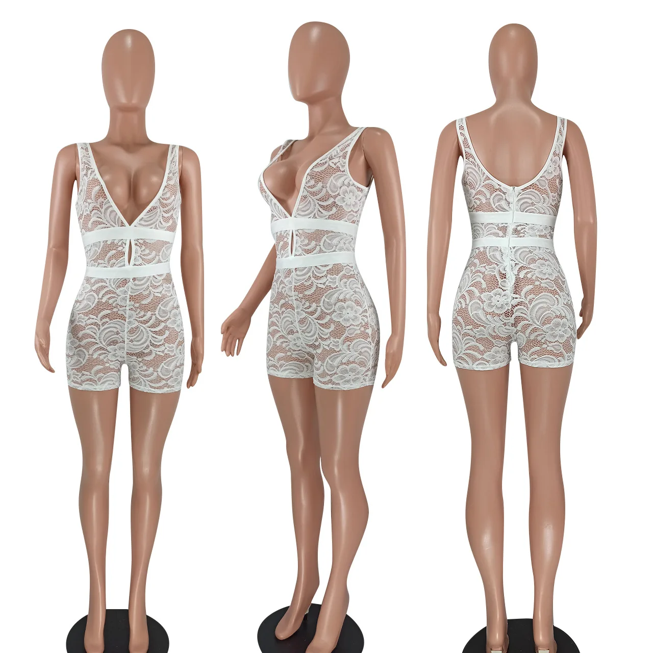 Women Jumpsuit Summer Fashion Women's New Solid Color Lace Sleeveless V-neck Backless Sexy Jumpsuit Fashion Clothes Donsignet
Women Jumpsuit Summer Fashion Women's New Solid Color Lace Sleeveless V-neck Backless Sexy Jumpsuit Fashion Clothes Donsignet