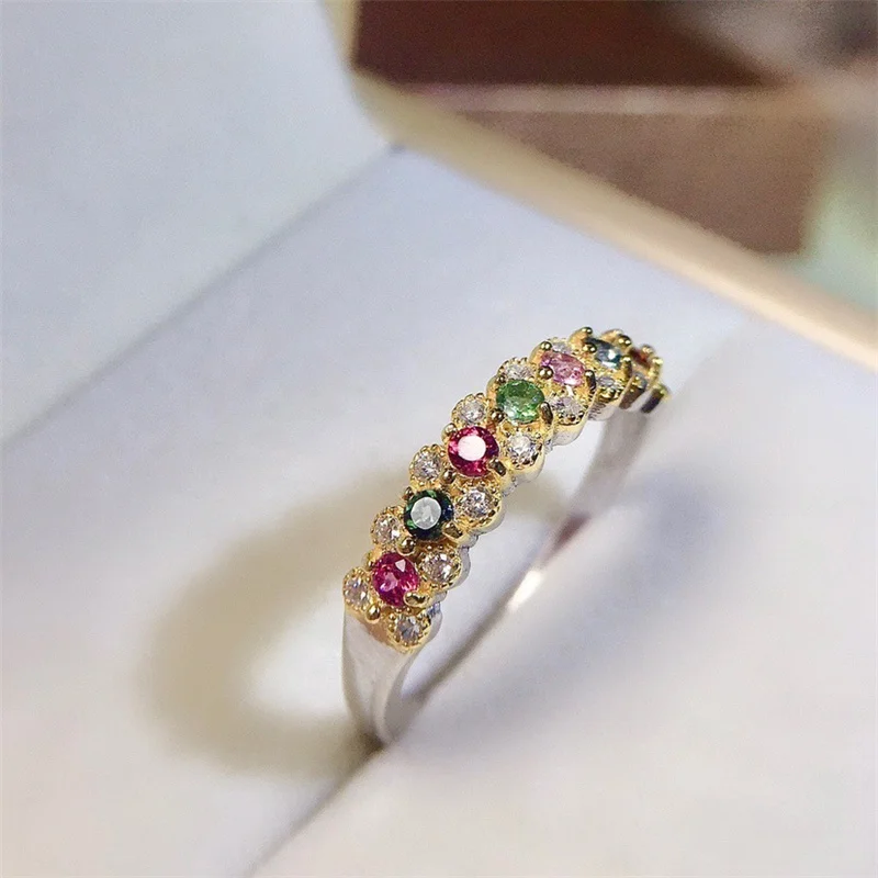New Exquisite Luxury Variety of Crystal Flower Ring Fashion Temperament Sweet and Versatile Love Open Ring Female Jewelry
New Exquisite Luxury Variety of Crystal Flower Ring Fashion Temperament Sweet and Versatile Love Open Ring Female Jewelry