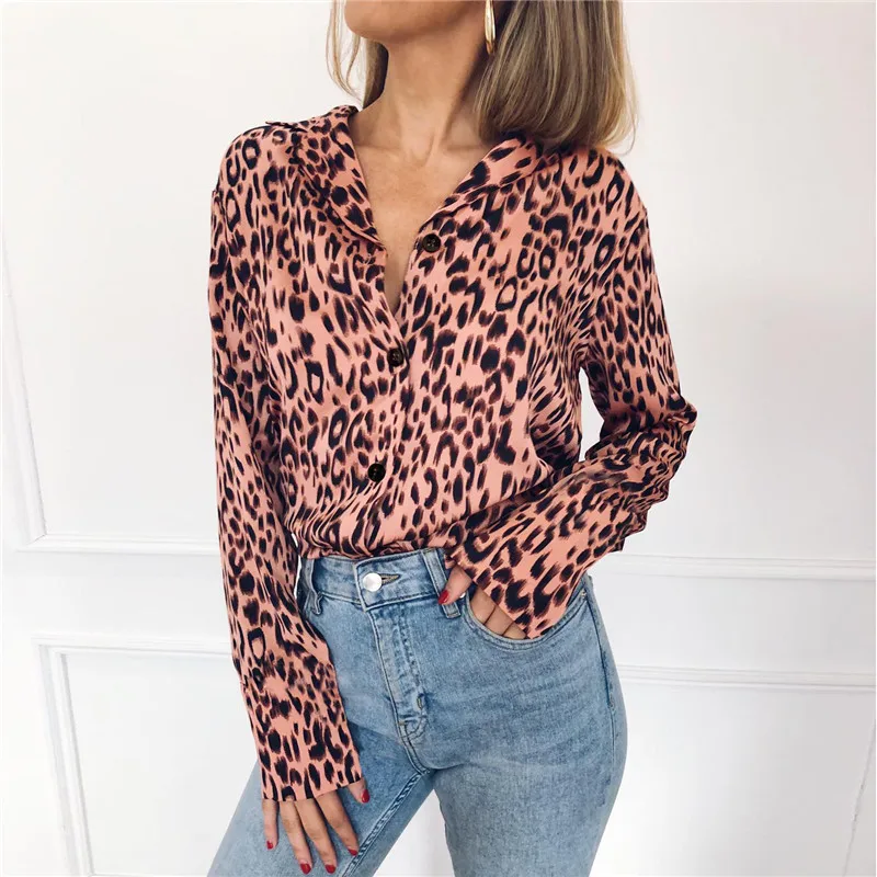 Sexy Leopard Print Casual Shirt For Women Chiffon Long Sleeve V-neck Single-breasted Button Elegant Office Lady Tops And Blouses
Sexy Leopard Print Casual Shirt For Women Chiffon Long Sleeve V-neck Single-breasted Button Elegant Office Lady Tops And Blouses