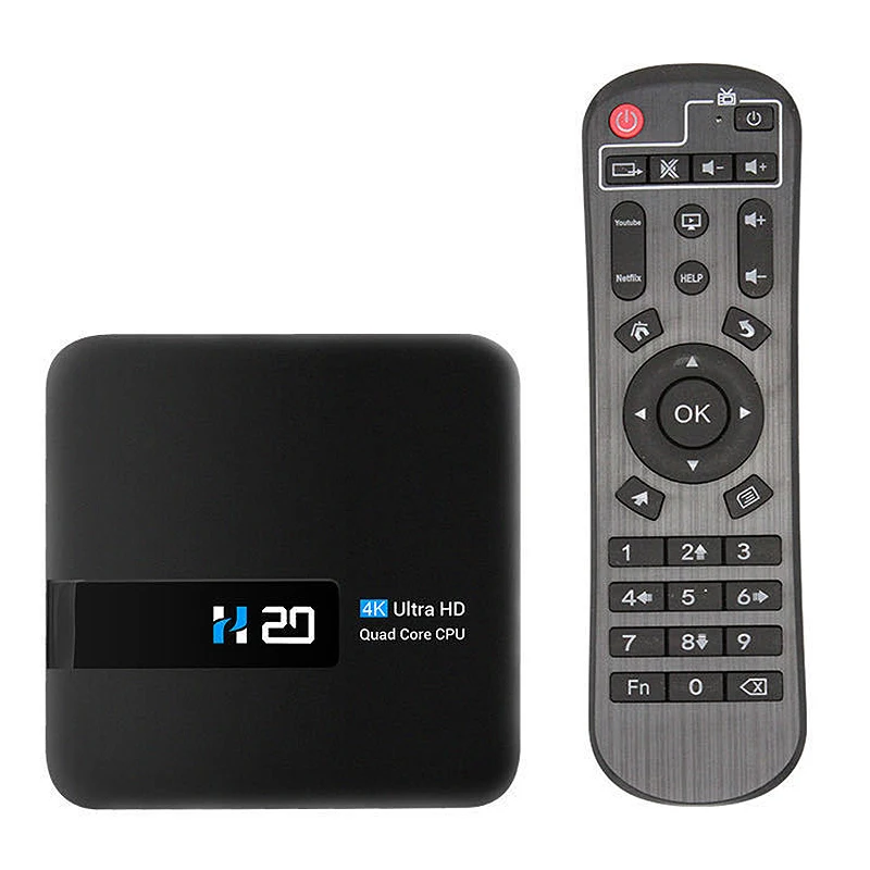 H20 Smart TV Box телеприставка Android 10 медиаплеер 3D видео Youtube Netflix 2 4G Wifi 1 + 8GB ТВ приемник (EU