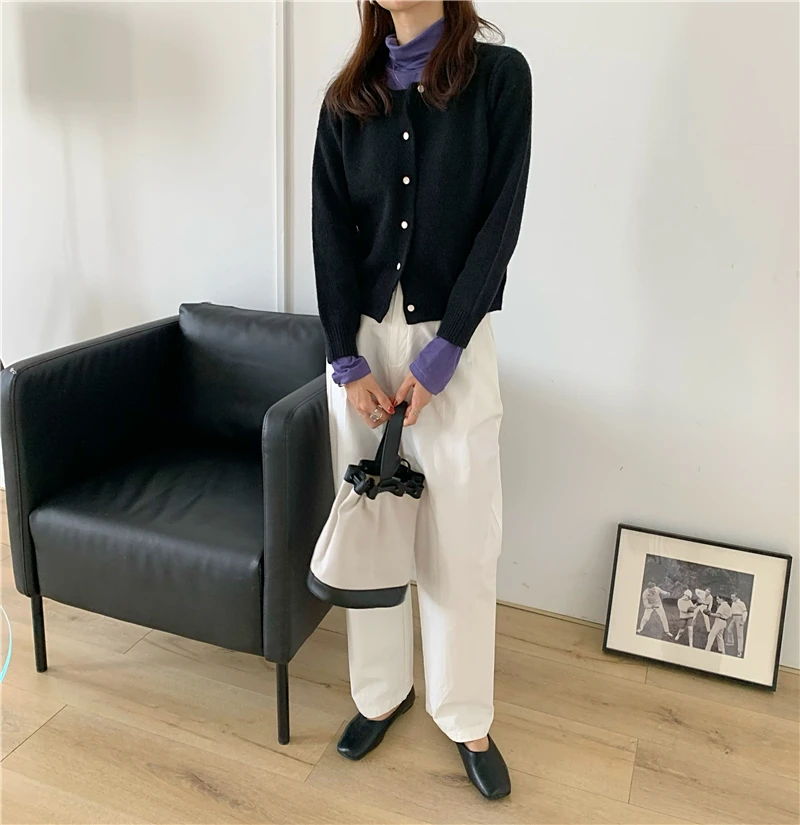 HziriP 2021 New Autumn Winter Bottoming Sweater Office Lady Work Chic Crop Tops Long Sleeve Solid Knitted Sweaters Cardigan
HziriP 2021 New Autumn Winter Bottoming Sweater Office Lady Work Chic Crop Tops Long Sleeve Solid Knitted Sweaters Cardigan