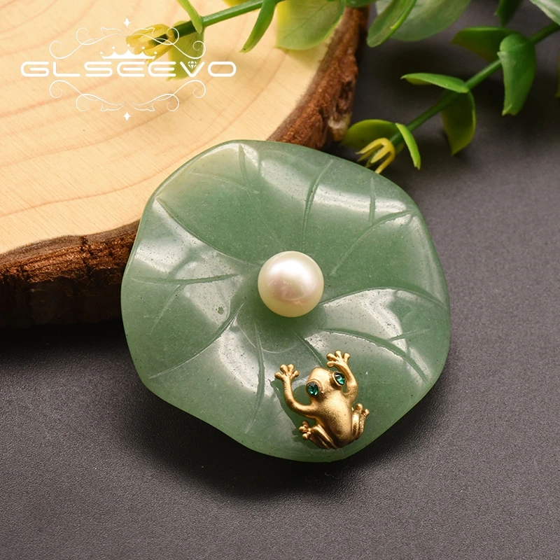 GLSEEVO Natural Fresh Water Pearl Aventurine Lotus Leaf Frog Brooches For Women Pendant Dual Use Fine Jewelry GO0051
GLSEEVO Natural Fresh Water Pearl Aventurine Lotus Leaf Frog Brooches For Women Pendant Dual Use Fine Jewelry GO0051