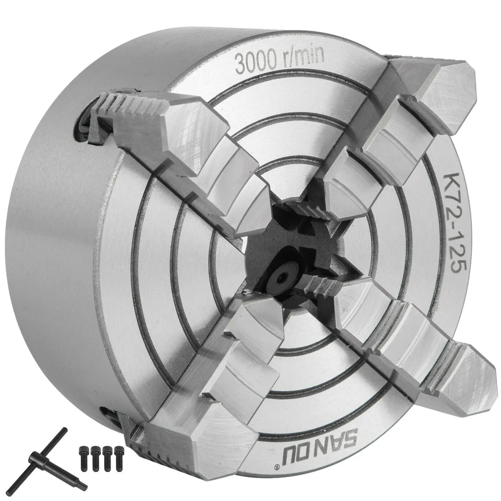 4 Jaw Manual Lathe Chuck 125mm K72-125 Independent Reversible W/ 4PCS Mounting Screw for Wood Turning CNC Drilling New 2022!
4 Jaw Manual Lathe Chuck 125mm K72-125 Independent Reversible W/ 4PCS Mounting Screw for Wood Turning CNC Drilling New 2022!