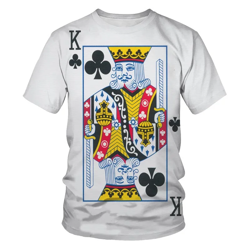 2021 summer new men's T-shirt playing cards 3D printing fashion T-shirt casual round neck hip-hop street clothing
2021 summer new men's T-shirt playing cards 3D printing fashion T-shirt casual round neck hip-hop street clothing