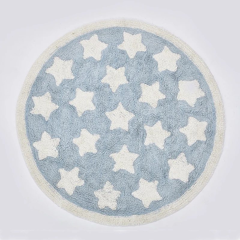 Star Rug Tapete Infantil Round Nordic Cotton Floor Mat Kilim Soft Blue Rugs for Baby Children Kids Bedroom Living Room Decor
Star Rug Tapete Infantil Round Nordic Cotton Floor Mat Kilim Soft Blue Rugs for Baby Children Kids Bedroom Living Room Decor